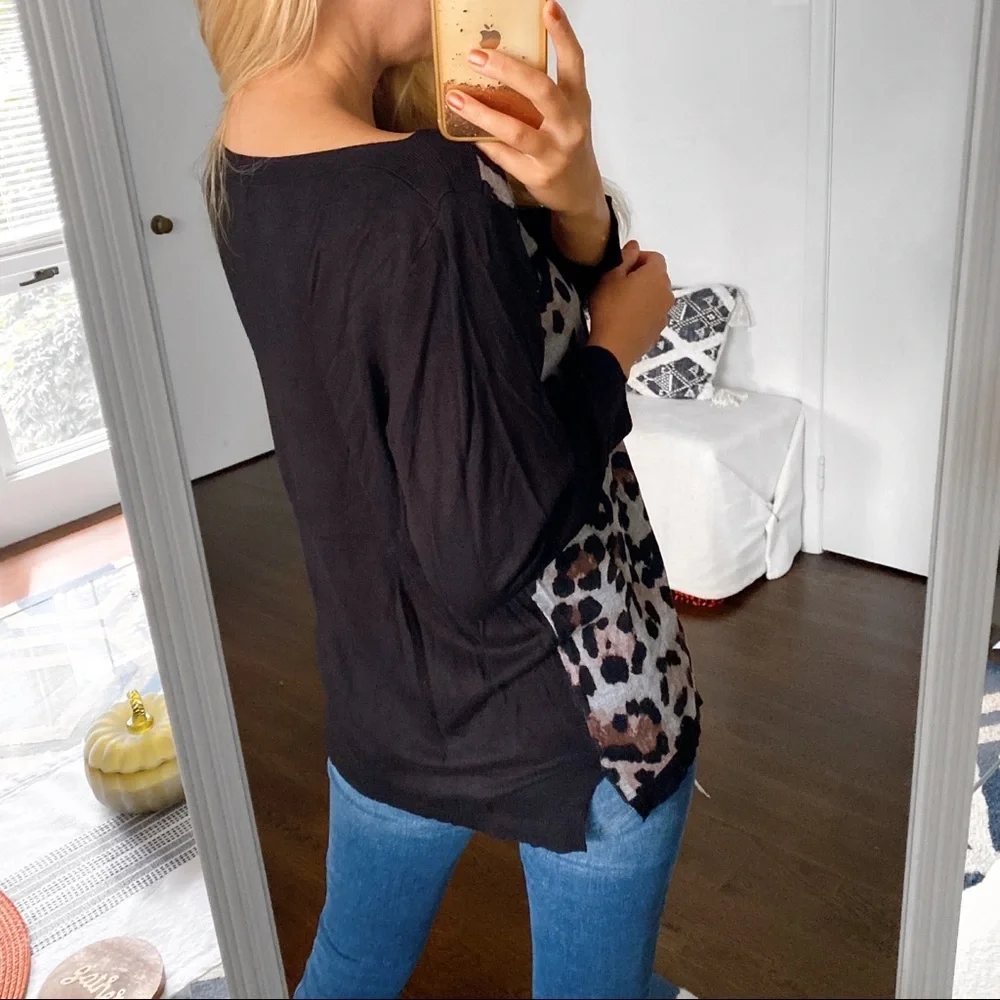 🐆 PAPAYA BLACK LEOPARD PRINT KNIT JUMPER! - Picture 3 of 9